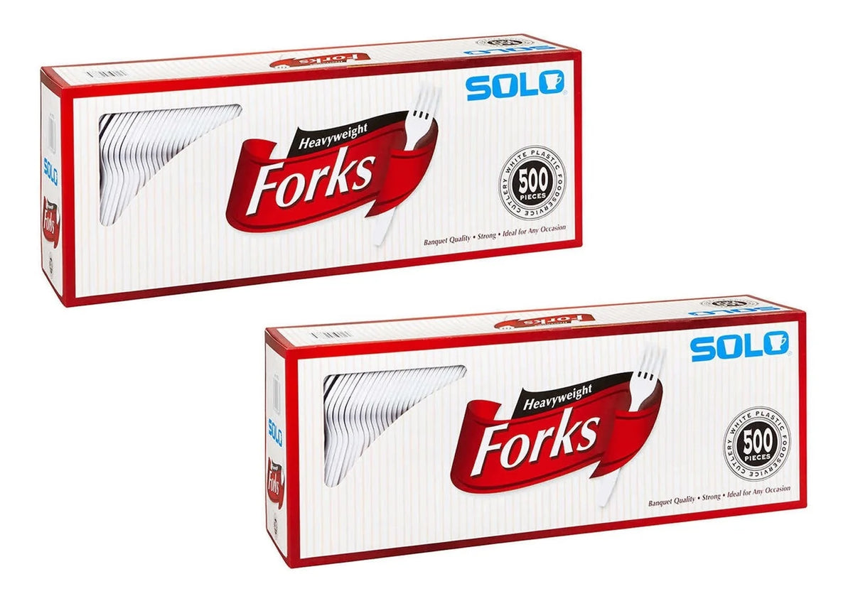 White Plastic Forks, 500 Count (2 Pack) O6833