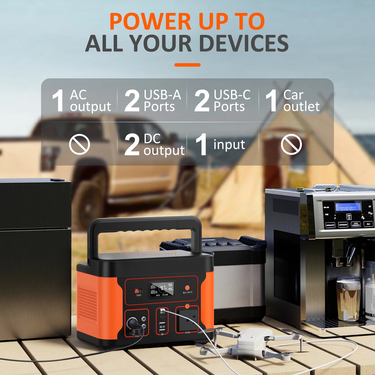 Portable Power Station 600W 550Wh LiFePO4 Battery J1499