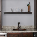 Large Black Wood Floating Wall Shelf L2016