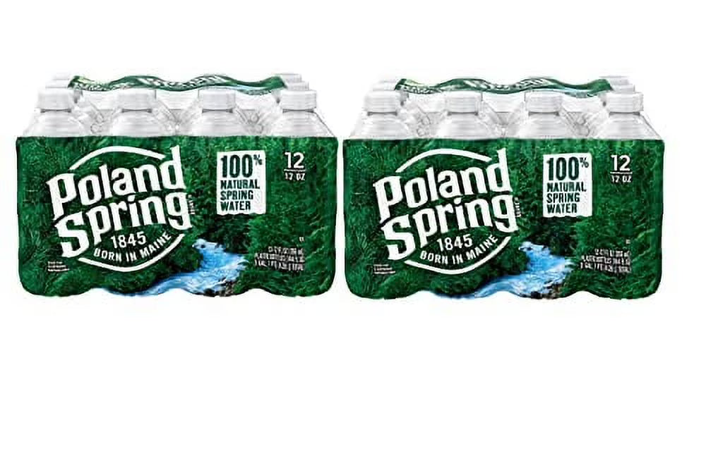 24 x 12 fl oz Natural Spring Water Plastic Bottles S604