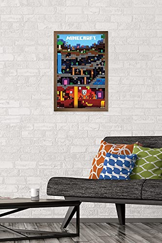 Minecraft Worldly Wall Poster 22.375" x 34" Unframed P674254