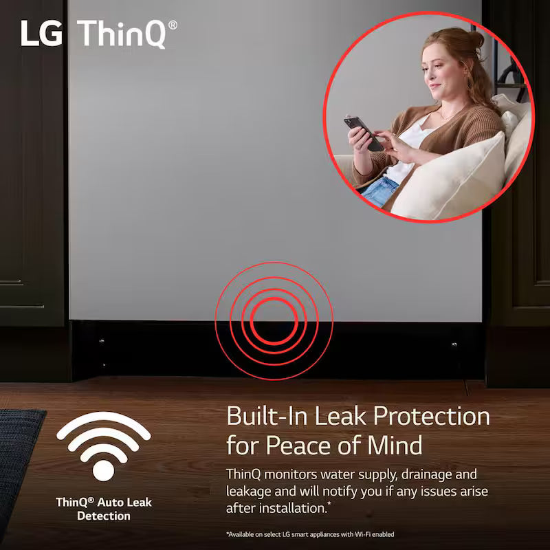 24 in. Smart Wi-Fi Dishwasher with 3rd Rack, Stainless Steel Q502