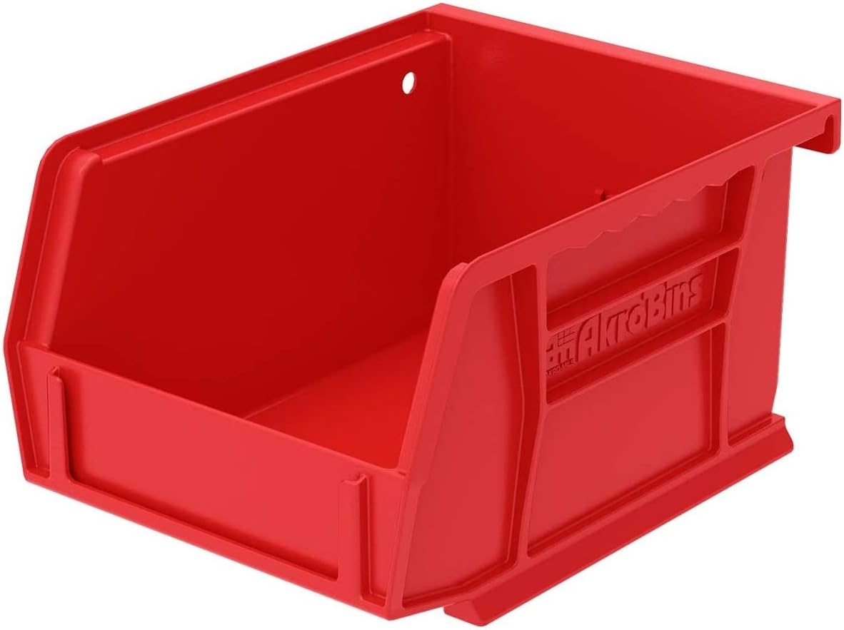 Plastic Storage Bin Hanging Stacking Containers, Black, 24-Pack Pack of 2 G319581