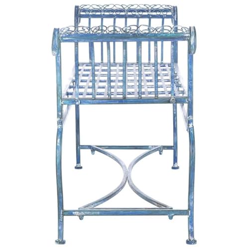 Antique White Outdoor Bench Q165384