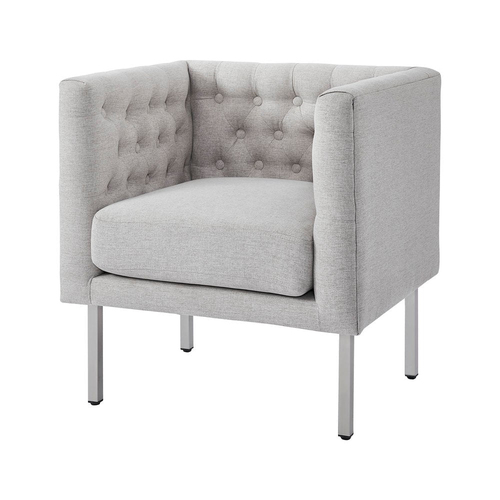 Tufted Club Chair with Metal Legs A84732