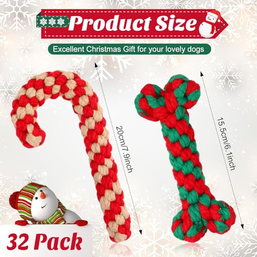 32 Pieces Dog Christmas Chew Toys U229
