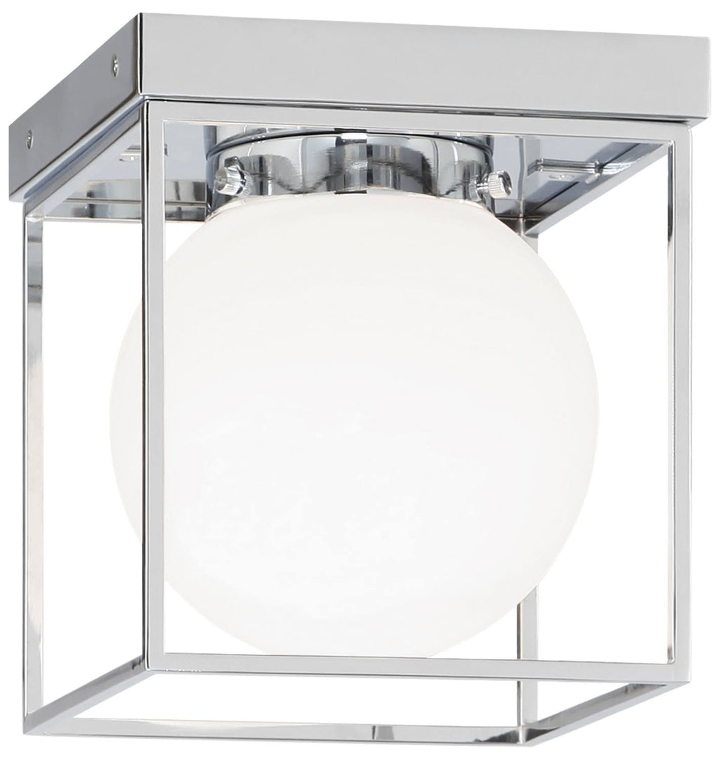 Chrome One Light Flush Mount W154