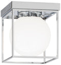 Chrome One Light Flush Mount W154