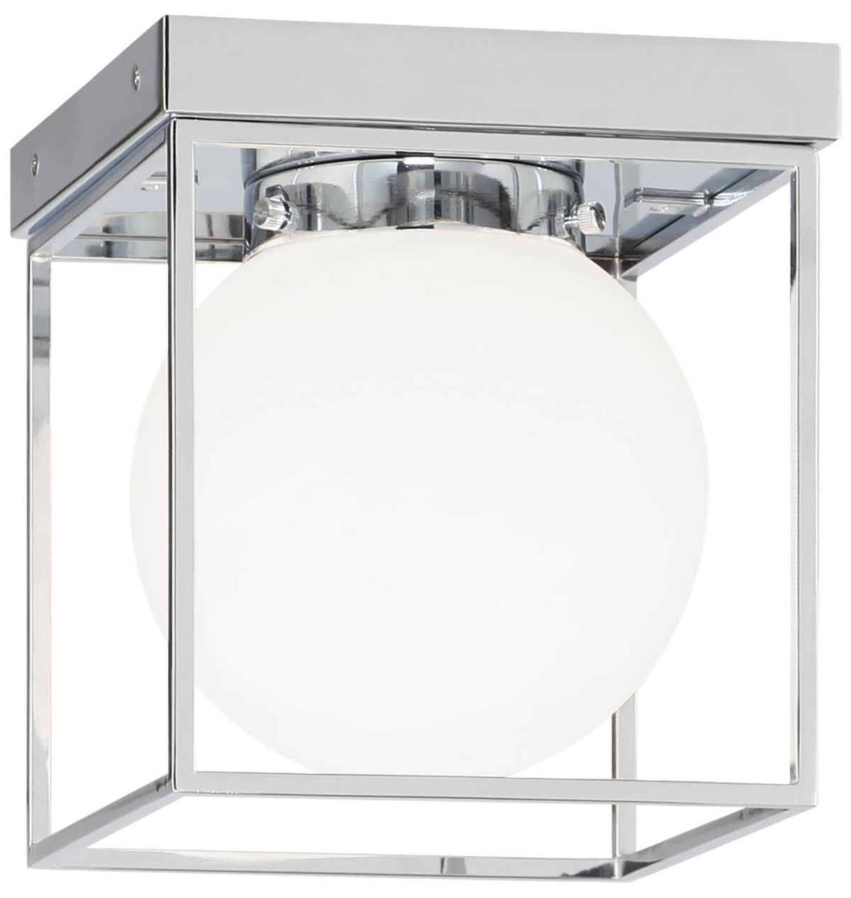 Chrome One Light Flush Mount W154