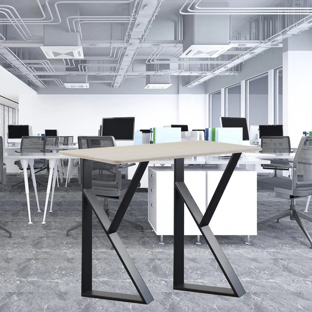 Black Metal Table Legs 2Pcs E95535