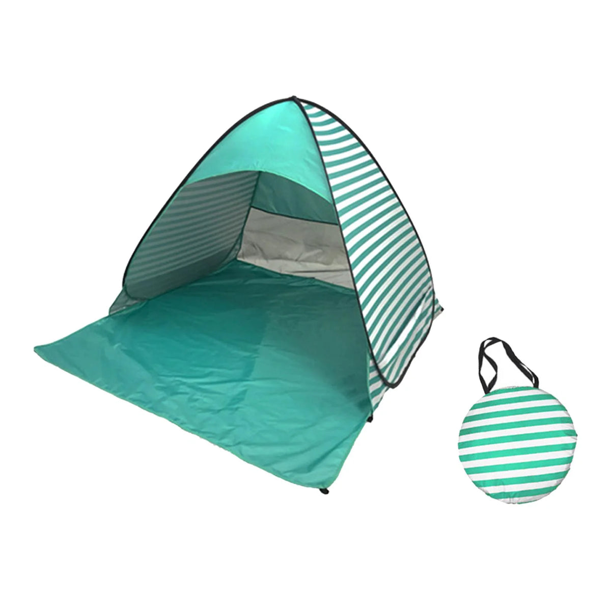 Green Stripes Automatic Beach Tent U735