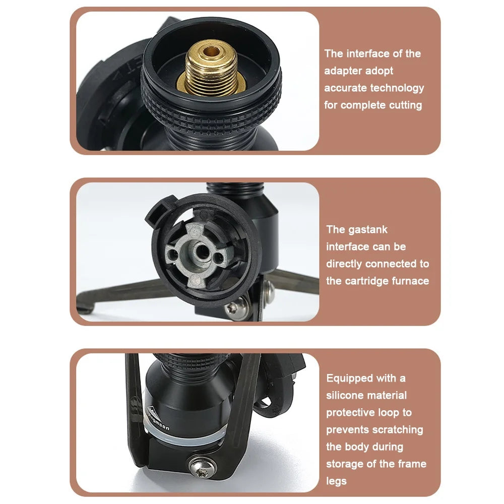 Folding Aluminum Alloy Gas Stove Adapter Tripod G57365