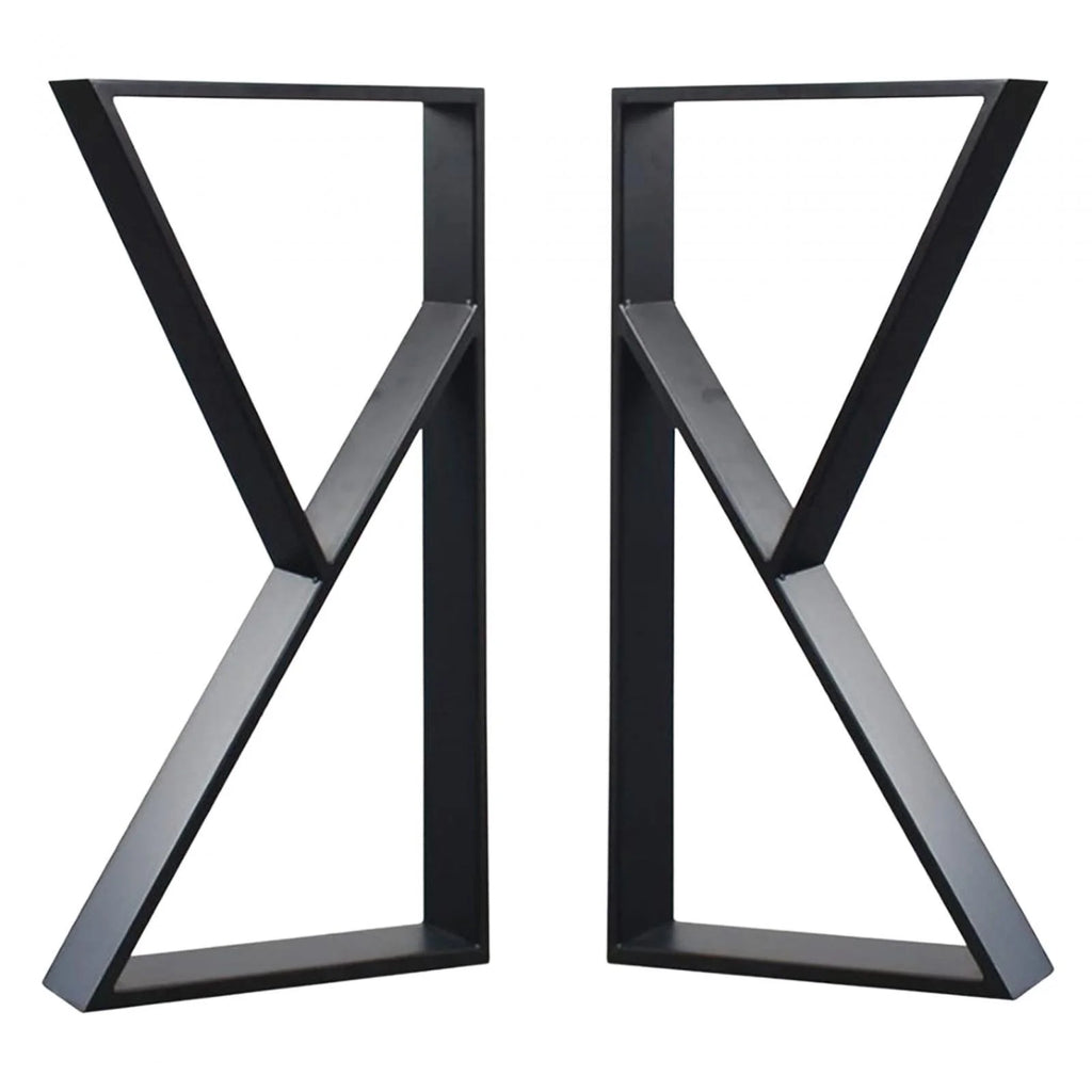 Black Metal Table Legs 2Pcs E95535