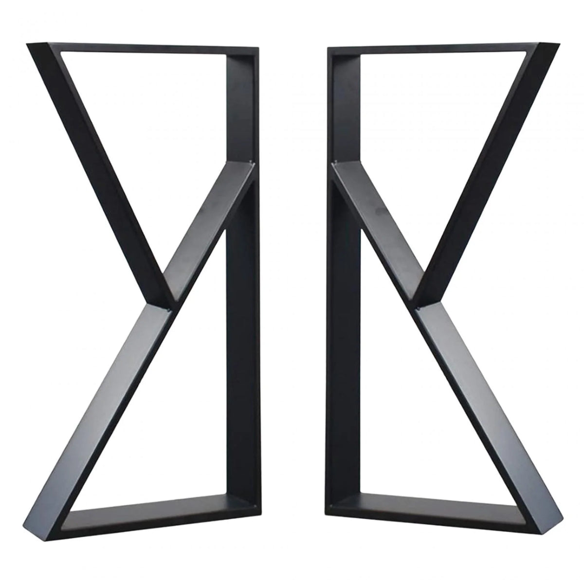 Black Metal Table Legs 2Pcs E95535