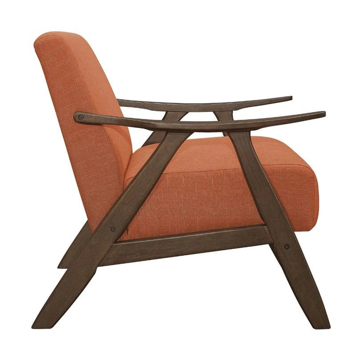 Orange Upholstered Fabric Accent Chair W691
