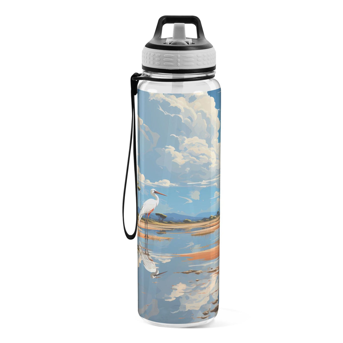 32oz Tritan Leakproof Clear Sports Water Bottle E482