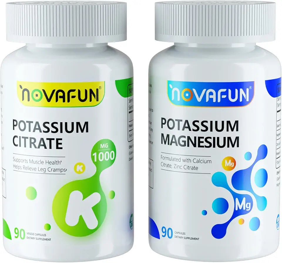 Potassium Citrate 1000mg & Potassium Magnesium with Calcium Zinc Supplements G7592
