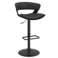 Adjustable Air Lift Stool in Charcoal & Black C1647