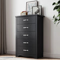 Black 5 Drawer Dresser F342