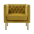Tufted Club Chair with Metal Legs A84732