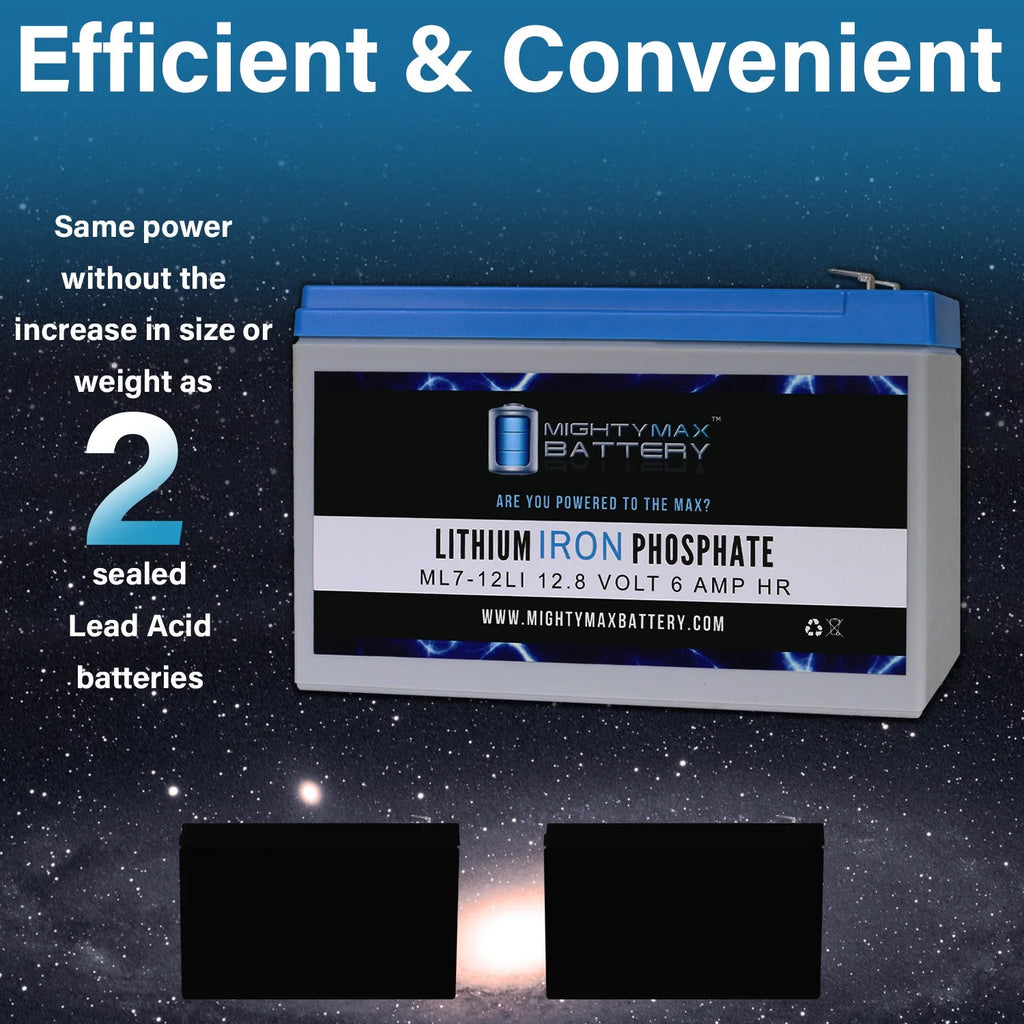 12V 7AH Lithium Replacement Battery 3 Pack D45621