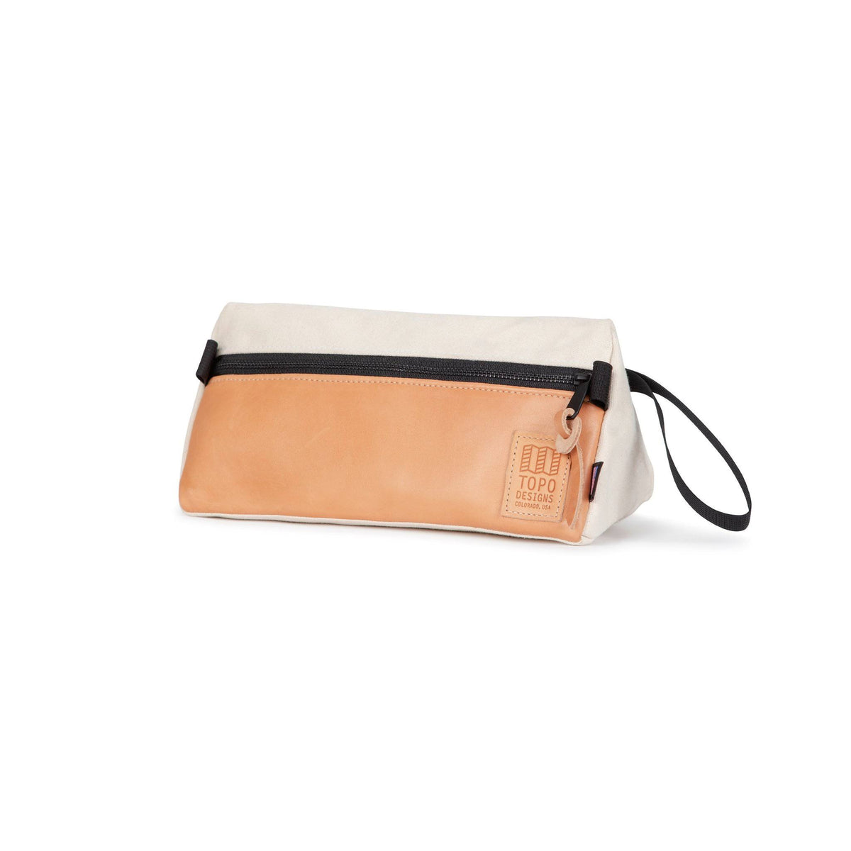 Black Canvas Dopp Kit with Black Leather D450458