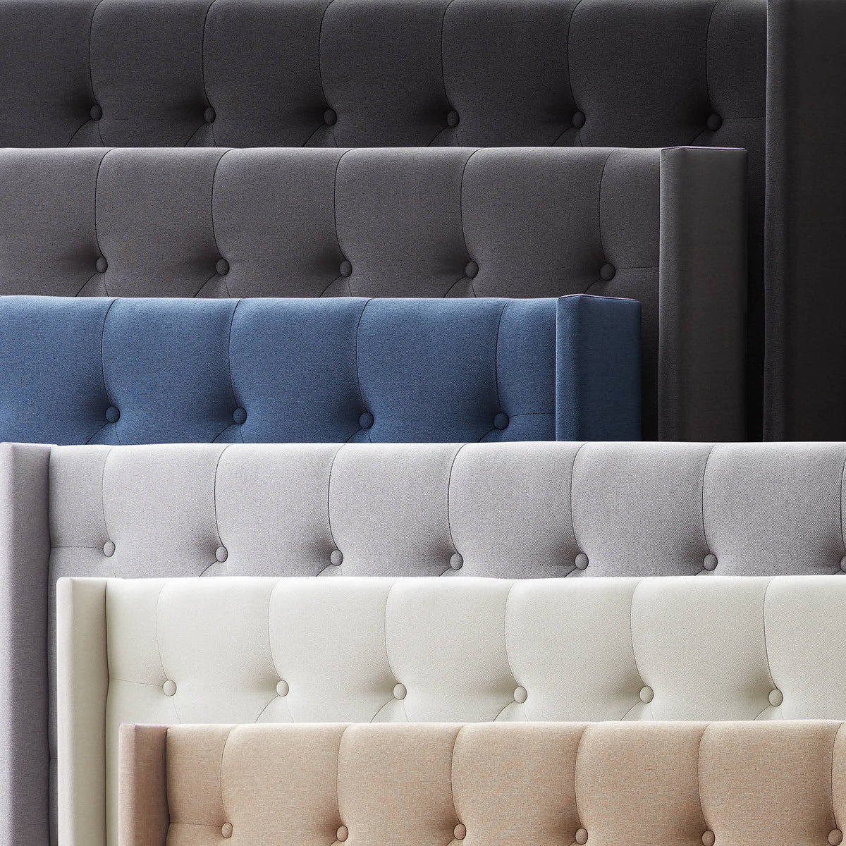 King Cal King Cream Upholstered Headboard P218