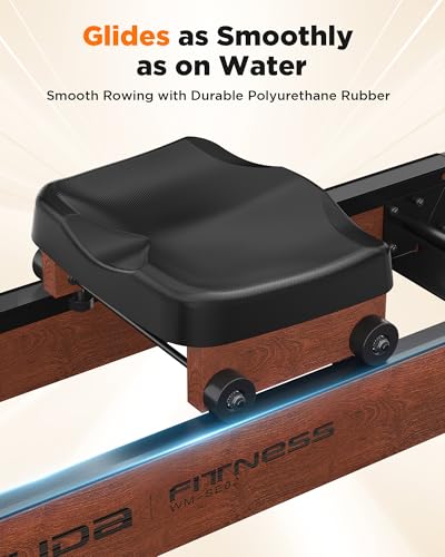 Foldable Water Rowing Machine 400LBS Weight Capacity with Monitor E48118