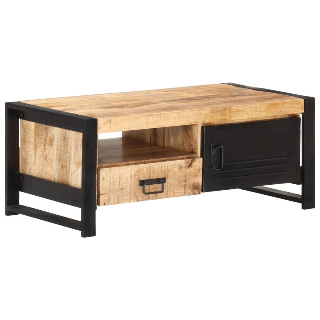 Wooden Coffee Table with Storage Drawer and Shelf V252