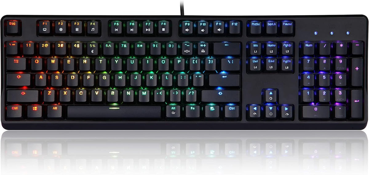 Mechanical Gaming Keyboard with RGB Backlighting and Gateron Blue Switches P76523
