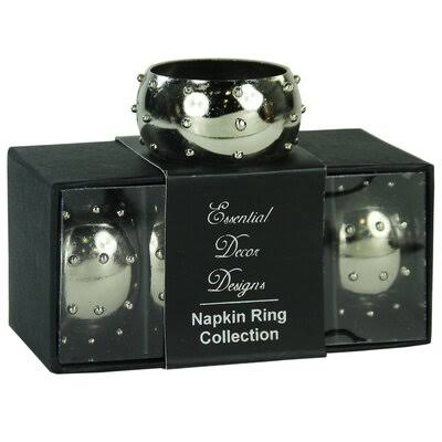 24 Pc Napkin Ring Brass Silver S376