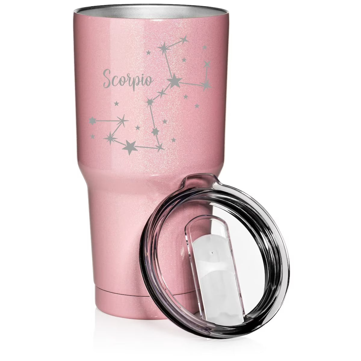 Pink Glitter 30 oz Stainless Steel Vacuum Insulated Tumbler Mug Z4695