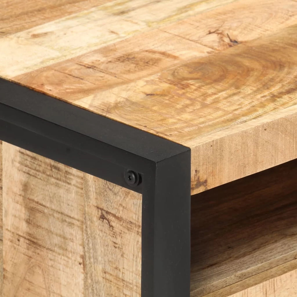 Wooden Coffee Table with Storage Drawer and Shelf V252