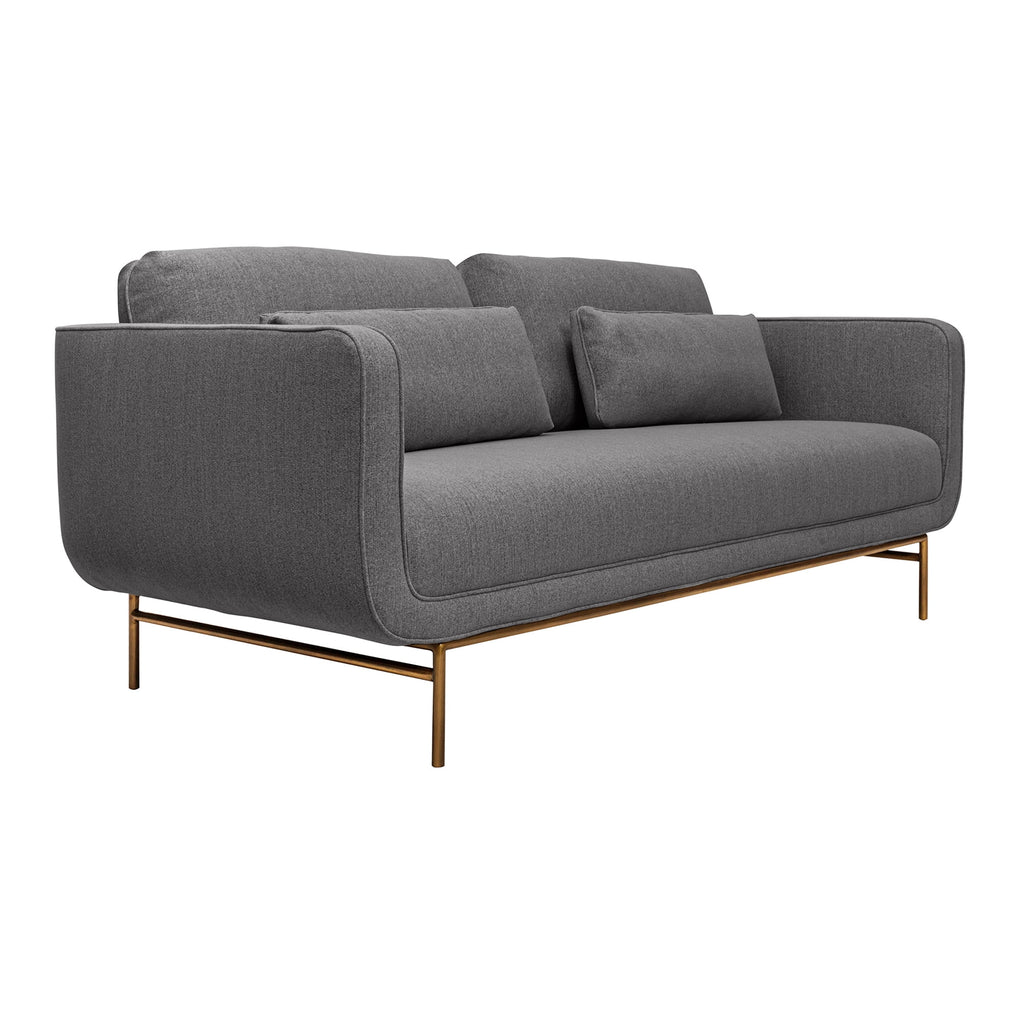 77" Fabric & Metal Sofa in Gray A721