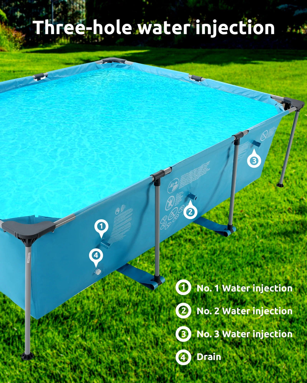 10 ft Above Ground Rectangular Frame Swimming Pool S368