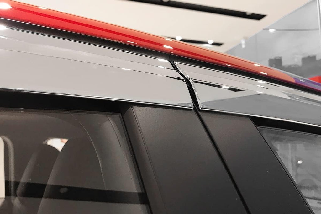 Chrome Finish Tape-On Style Rain Guards for Kia Forte Sedan 2019-2022 (6PCs) J313