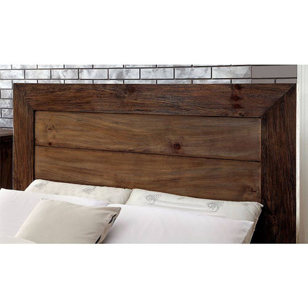 Rustic Natural King Panel Bed L264