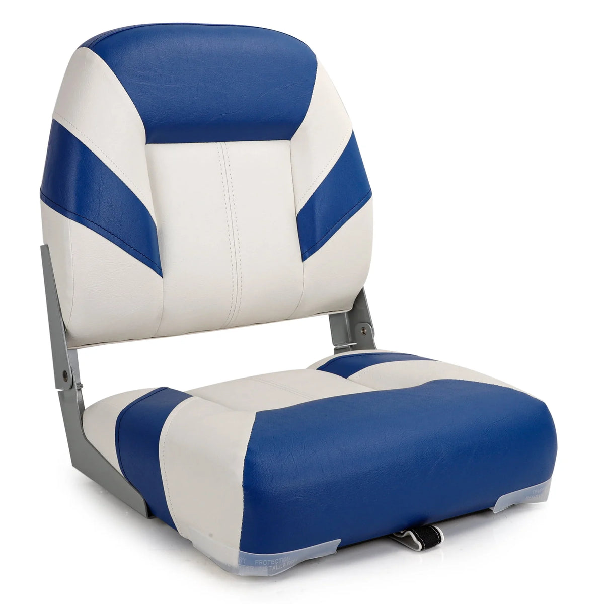 White/Charcoal Low Back Folding Boat Seat, 2 Seats T5933