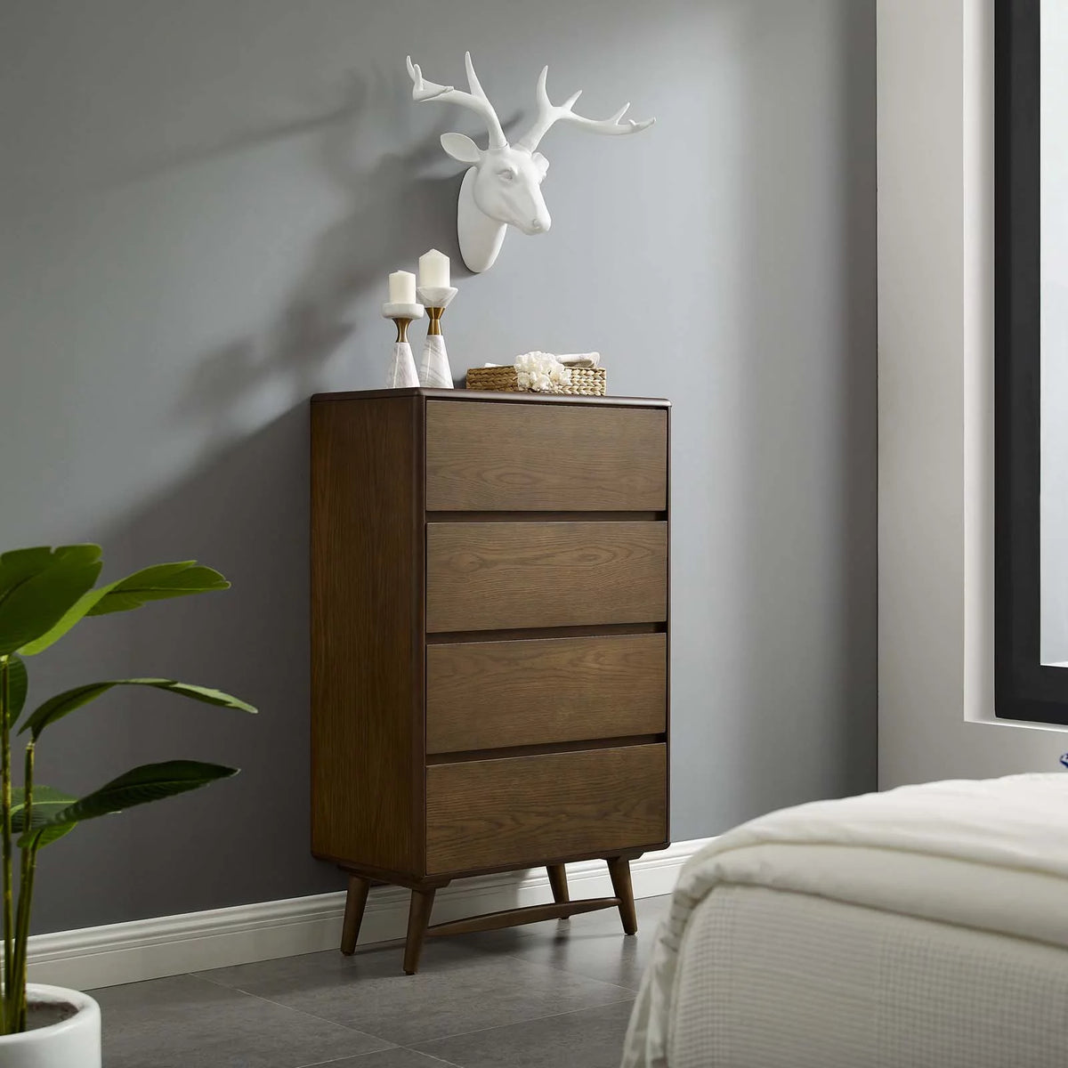 Brown Wood Dresser Drawer Chest X135217