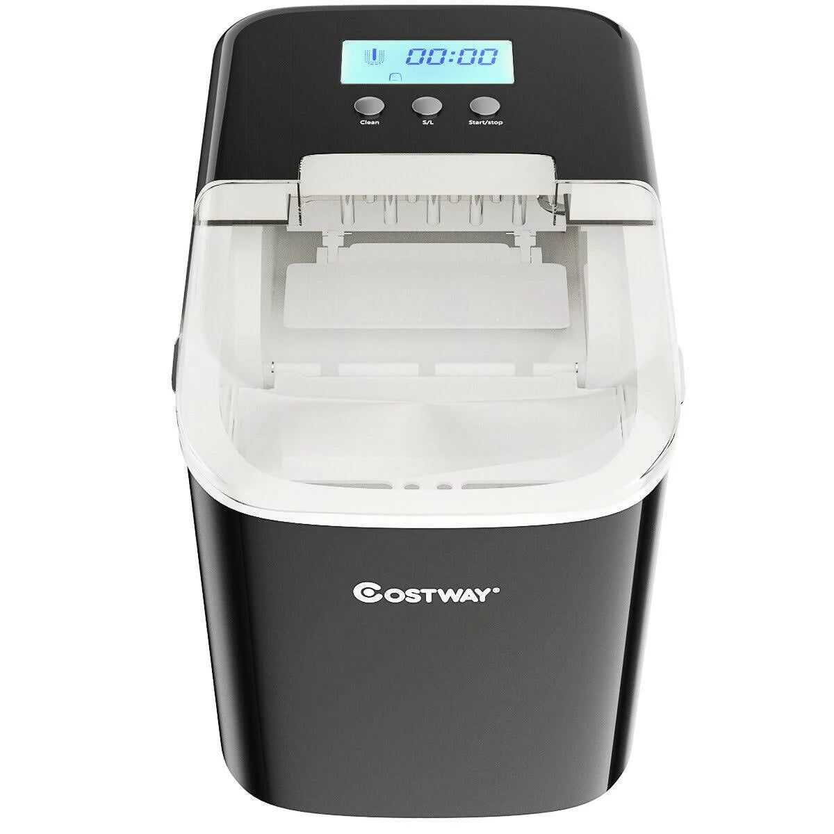 Black Countertop LCD Display Ice Maker with Ice Scoop B3699