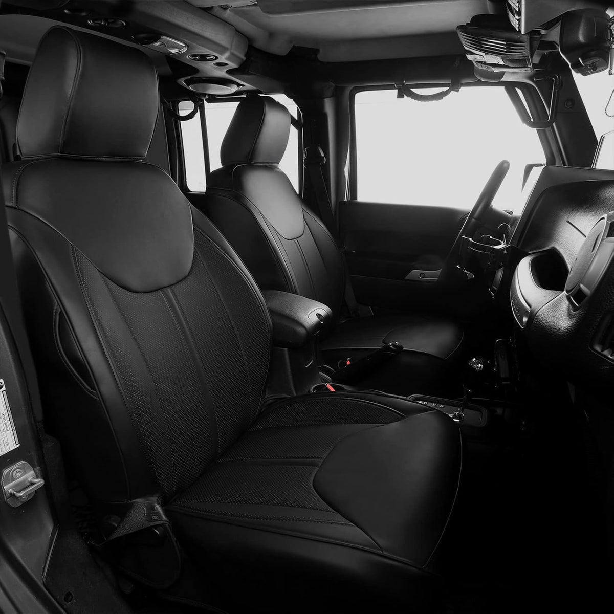Waterproof Leather Car Seat Covers for 2018-2021 Jeep Wrangler JL 4 Door E206719