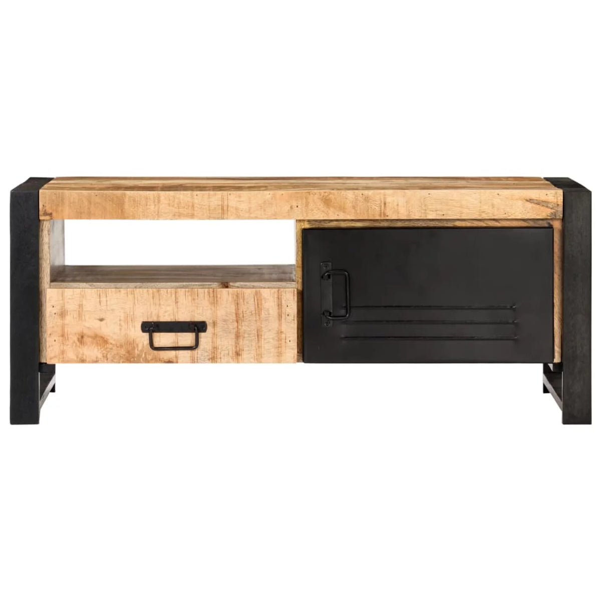 Wooden Coffee Table with Storage Drawer and Shelf V252