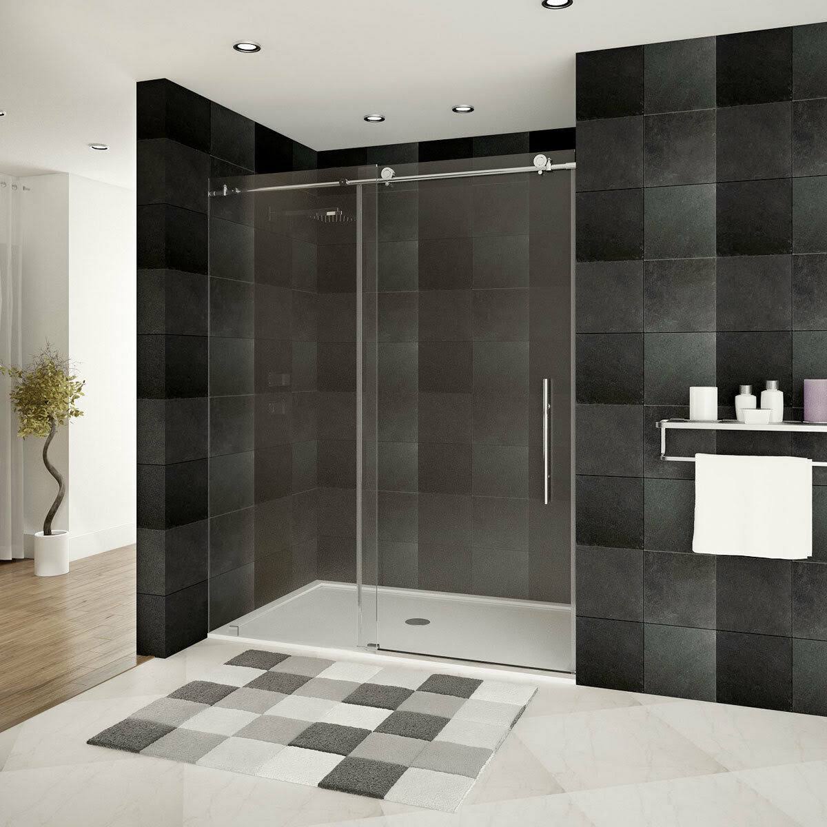 Frameless Sliding Shower Door Chrome S78361