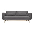 77" Fabric & Metal Sofa in Gray A721