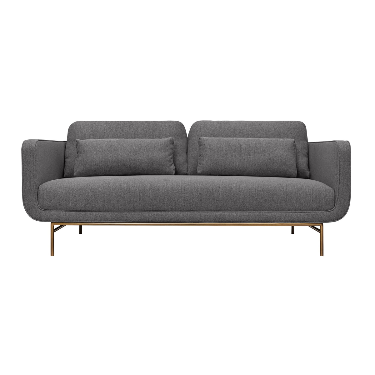 77" Fabric & Metal Sofa in Gray A721