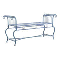 Antique White Outdoor Bench Q165384