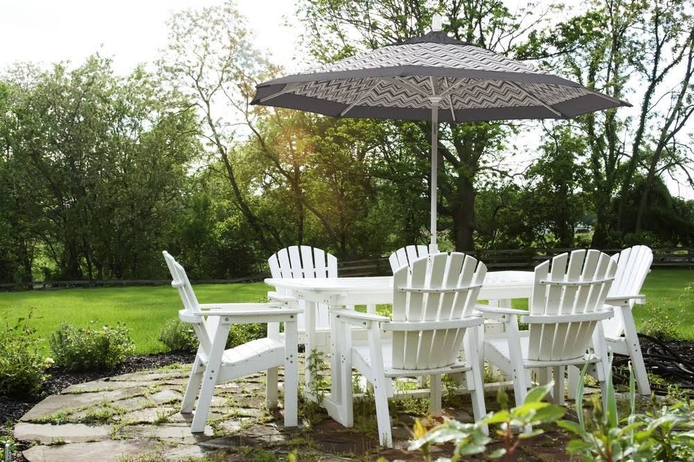 9' Aluminum Market Umbrella Hunter Green I40255