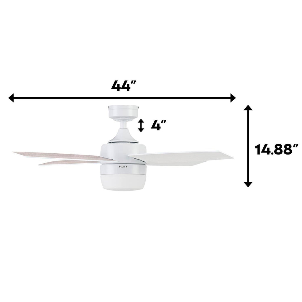 Bright White Indoor Ceiling Fan with Remote D281521