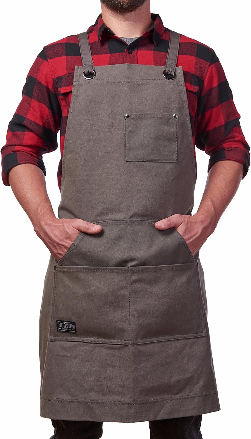 Waxed Canvas Apron Brown Pack of 2 T7318