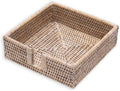 White Natural Rattan Luncheon Napkin Holder, Pack of 2 I372